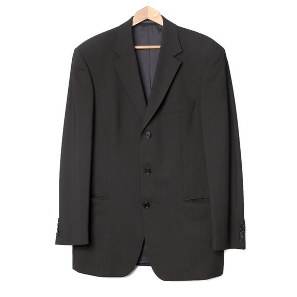 Hugo Boss Einstein Sigma Suit 100% Virgin Wool Crepe Black Classic Blazer Pants - Picture 2 of 16